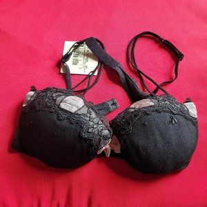 La Perla Black/Pink Lace Bra Size 34B